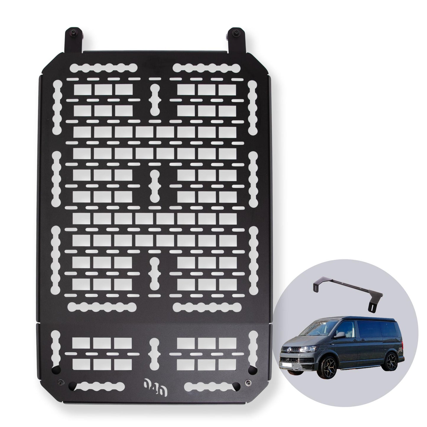 040 Parts Molle Board para VW T5 T6 T6.1 Transporter o Multivans sin riel en C Soporte universal para dispositivos