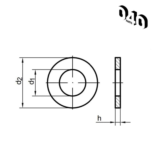 Unterlegscheibe DIN 9021 M4 schwarz verzinkt