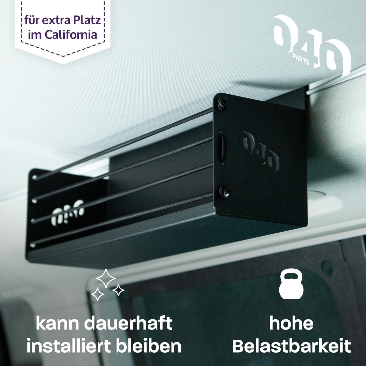 040 parts Étagère suspendue pour toit relevable compatible avec VW T5 T6 T6.1 California Camping Étagère