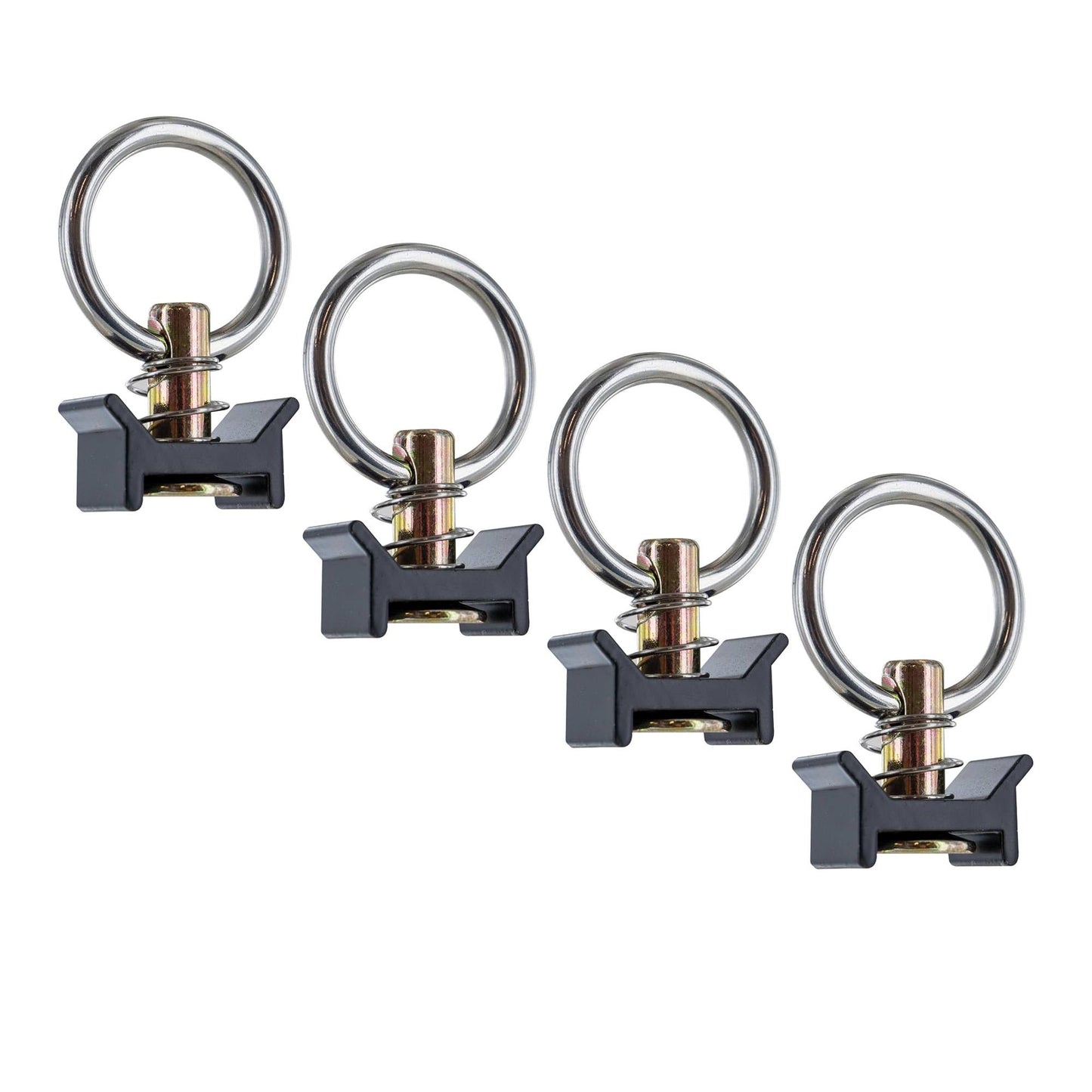 040 Parts 4-piece set black airline rail end fitting - Perfect for Molle board, secure & quick storage
