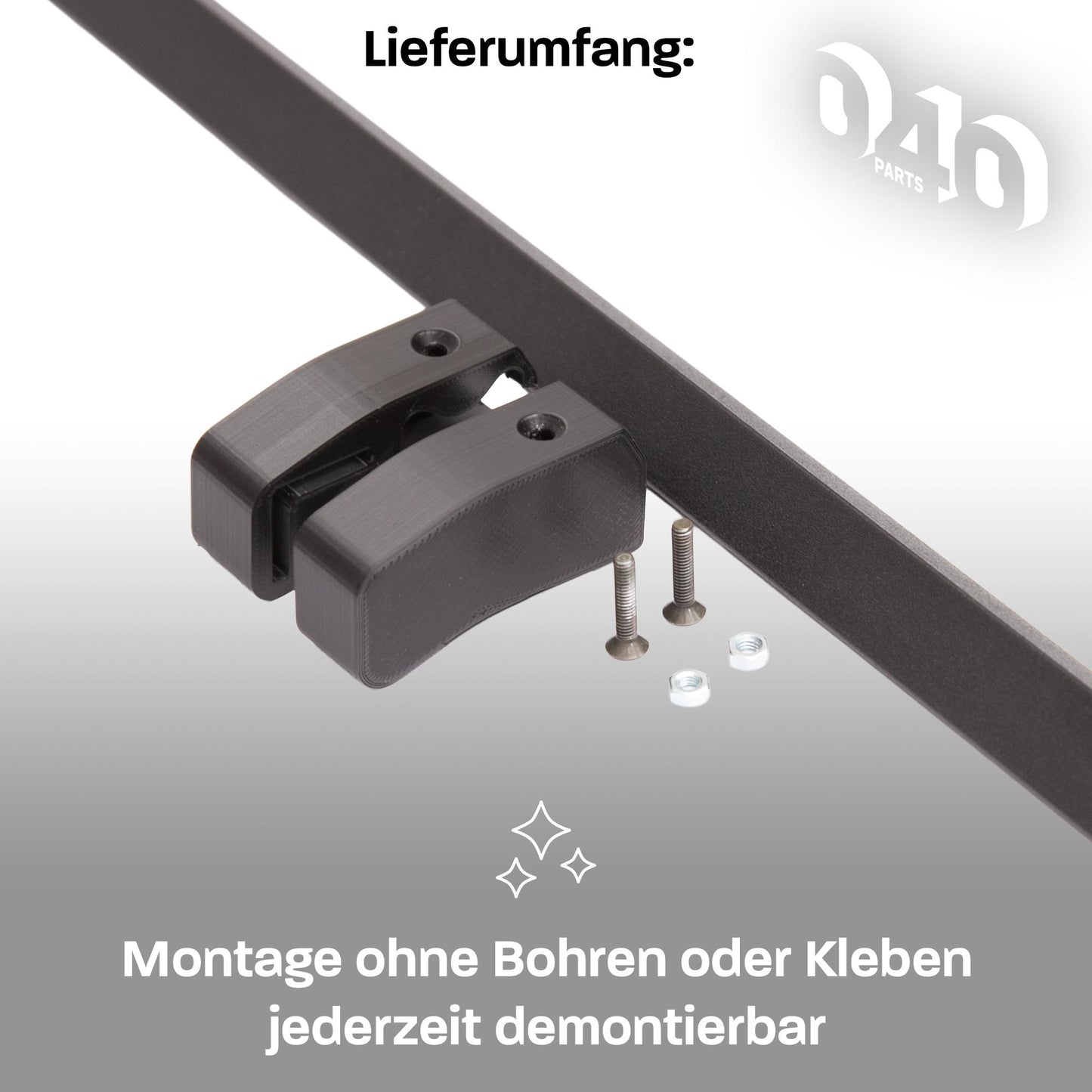 040 Parts Einhandverriegelung für Heckauszüge von 040 Parts Version für VW T5 T6 T6.1 Beach mit gelbem Hebel