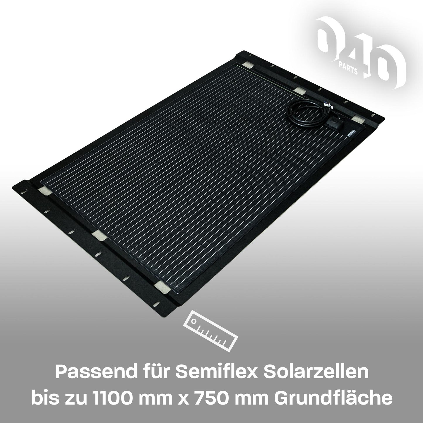 040 parts Solarzellen Halter Schwarz Halteplatte aus Aluminium für VW T5/T6/T6.1 California Semiflex Solarpanel