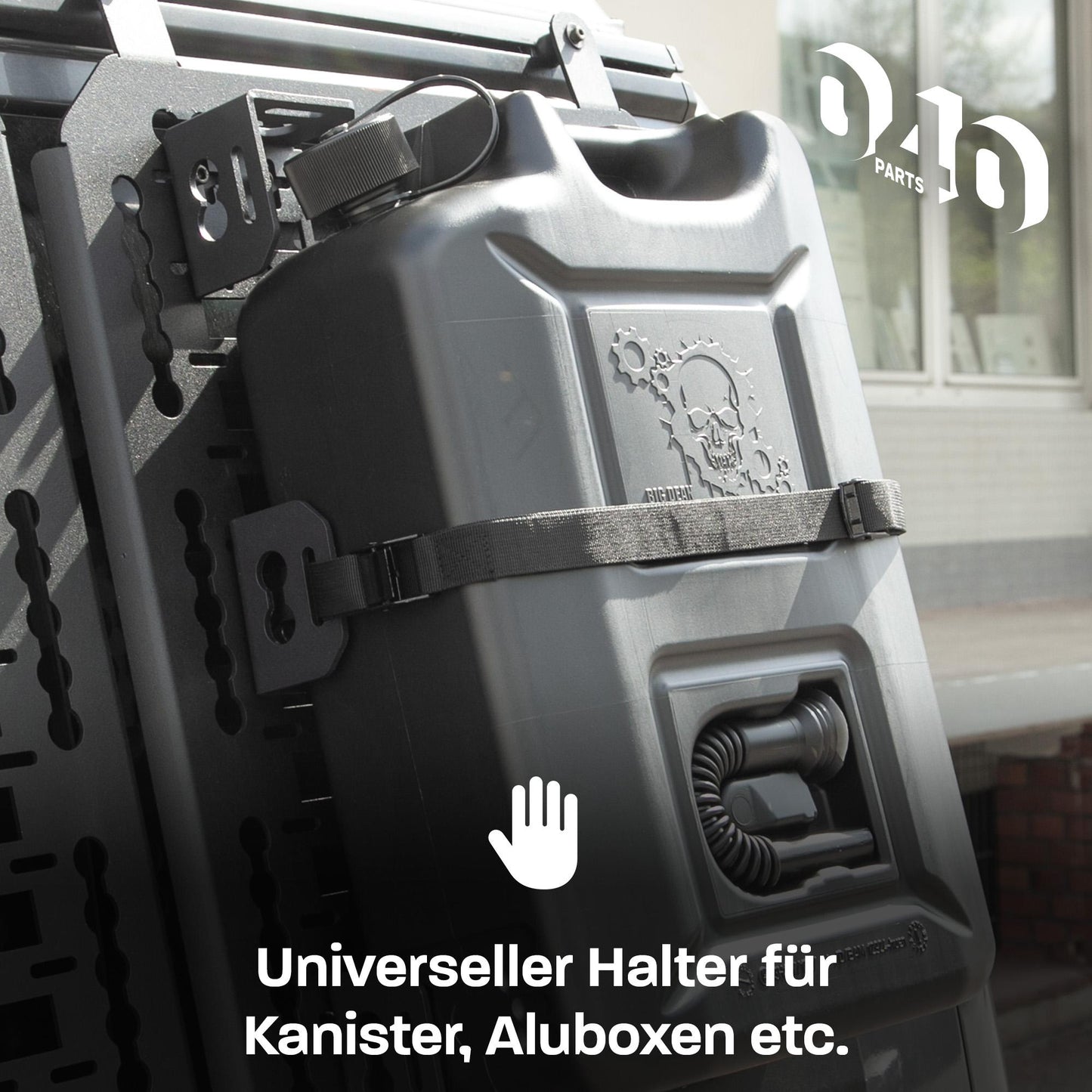 B-Ware: 040 Parts 2er Set Aluminium Kofferhalterung (Mittelstück) für Molleboard - Universell Einsetzbar, Pulverbeschichtet, für Schwere La