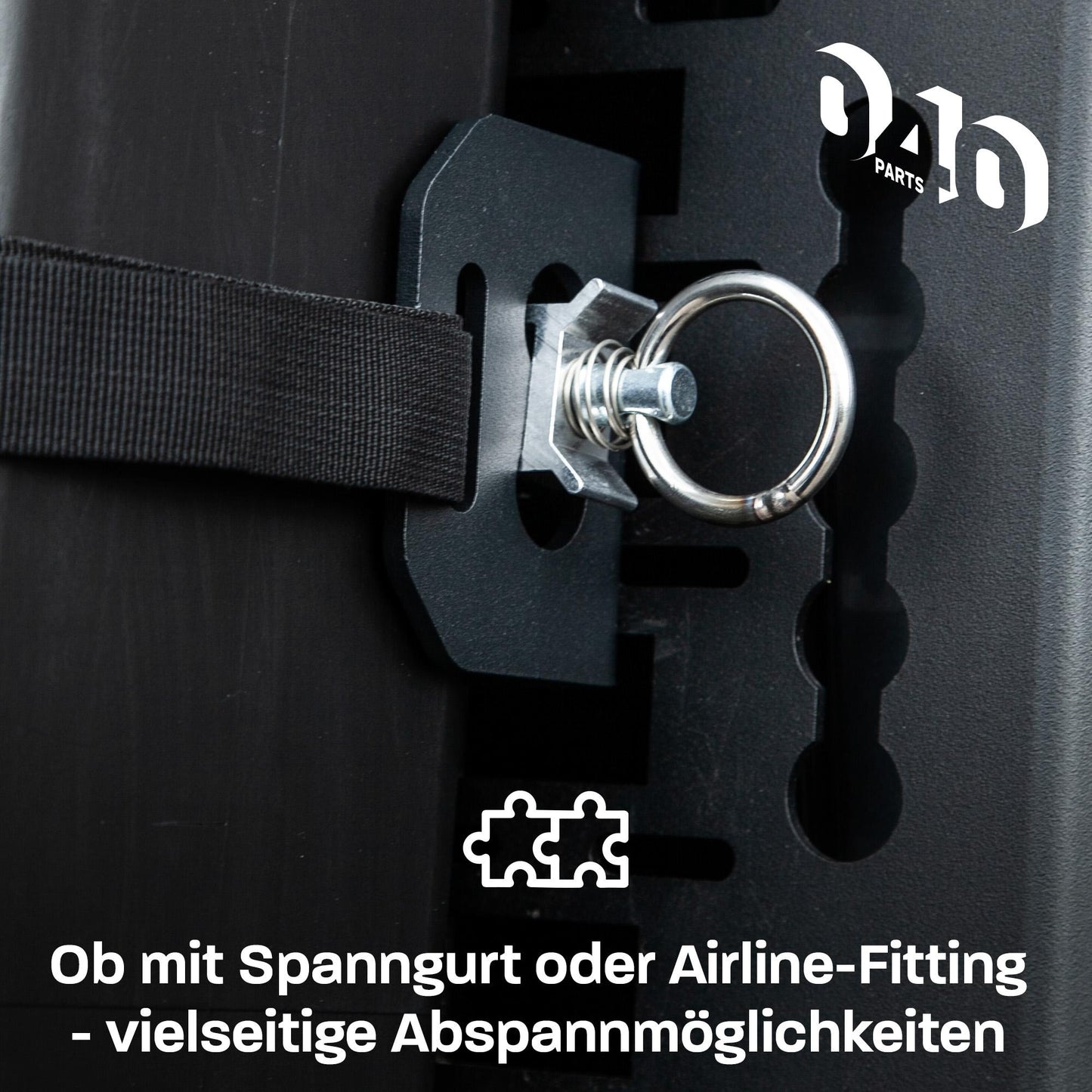 B-Ware: 040 Parts 2er Set Aluminium Kofferhalterung (Mittelstück) für Molleboard - Universell Einsetzbar, Pulverbeschichtet, für Schwere La