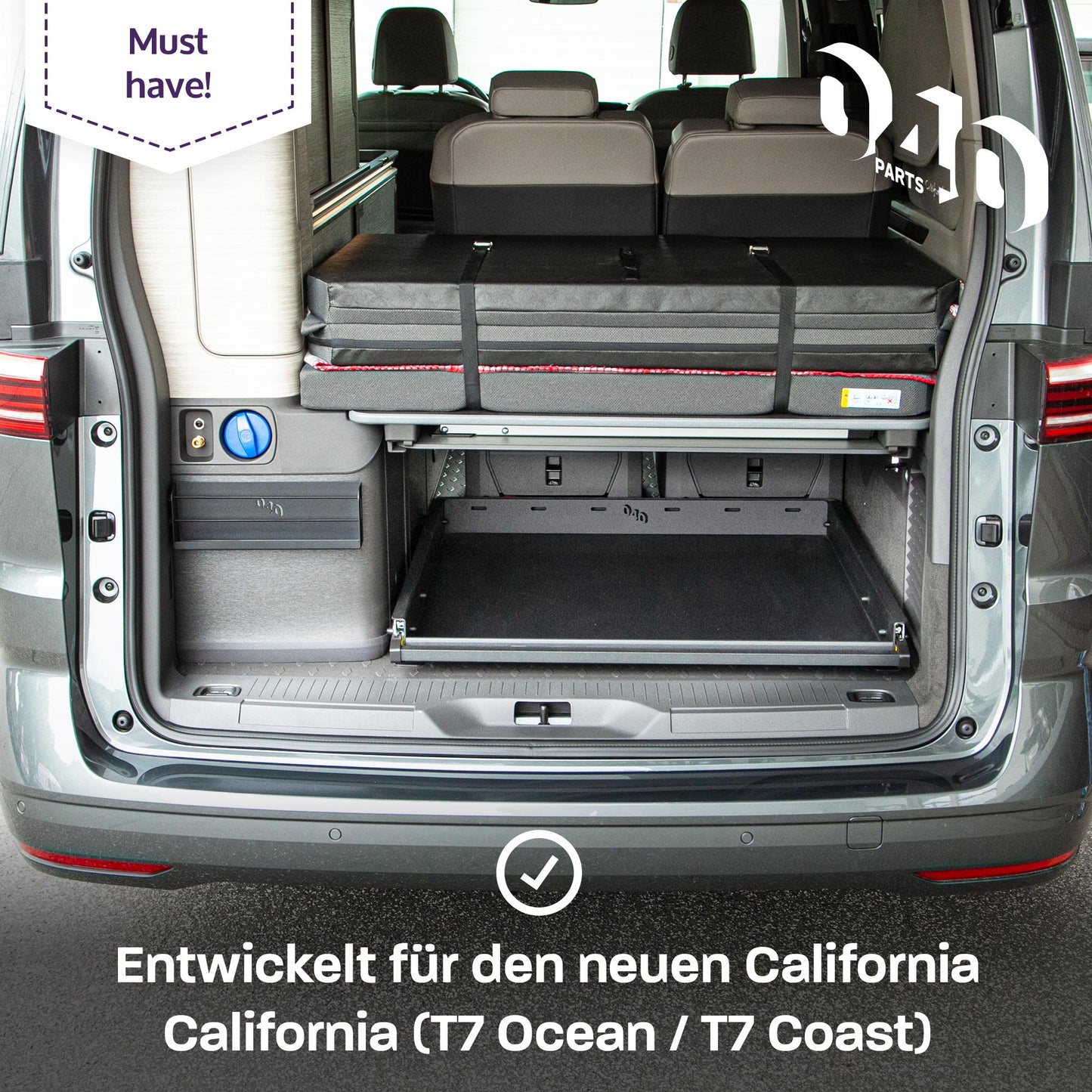 B-Ware: 040 parts Einhand Heckauszug Schublade 800mm für T7 California Ocean Coast neuer California Heckbox Gepäckauszug Schwerlastauszug Sc