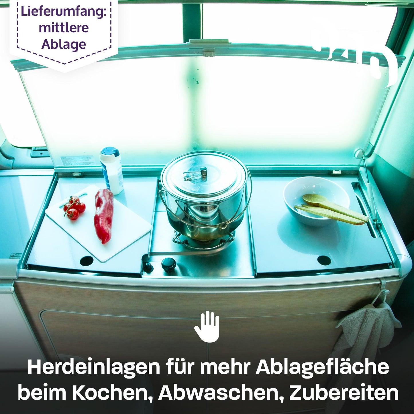 B-Ware: 040 parts Herdeinlagen mitte für VW T5 T6 T6.1 California passgenau