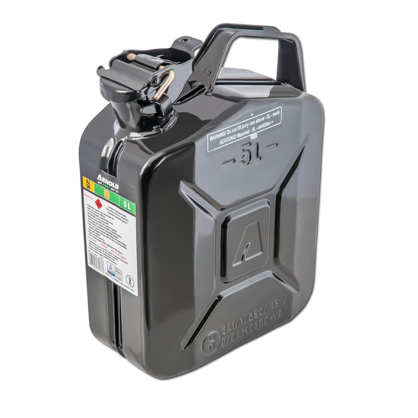B-Ware: 040parts Benzinkanister 5L aus Metall - Kraftstoffkanister für Benzin & Diesel Jerry Can