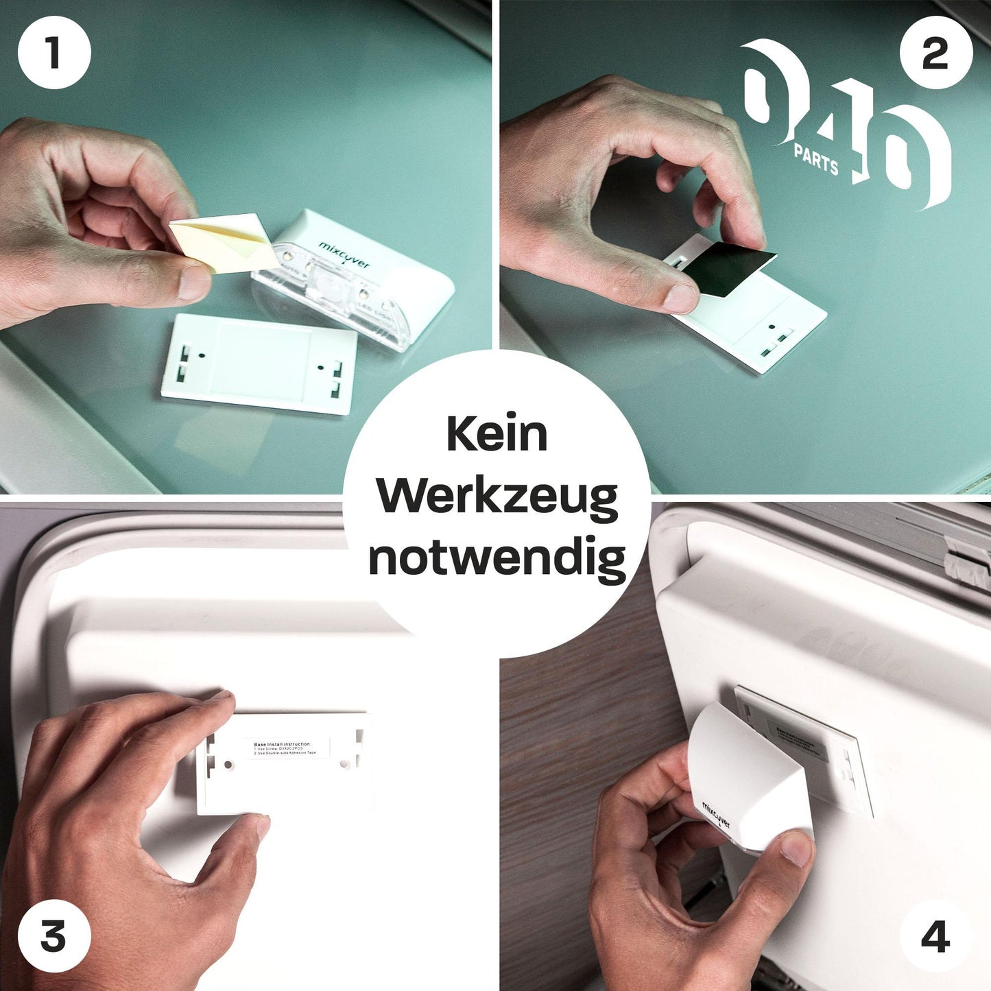 B-Ware: 040Parts automatisches LED Kühlschranklicht/Kühlbox kompatibel mit Wohnwagen, Wohnmobile, Caravans, Van, Kühltruhe, Mini Kühlschrank
