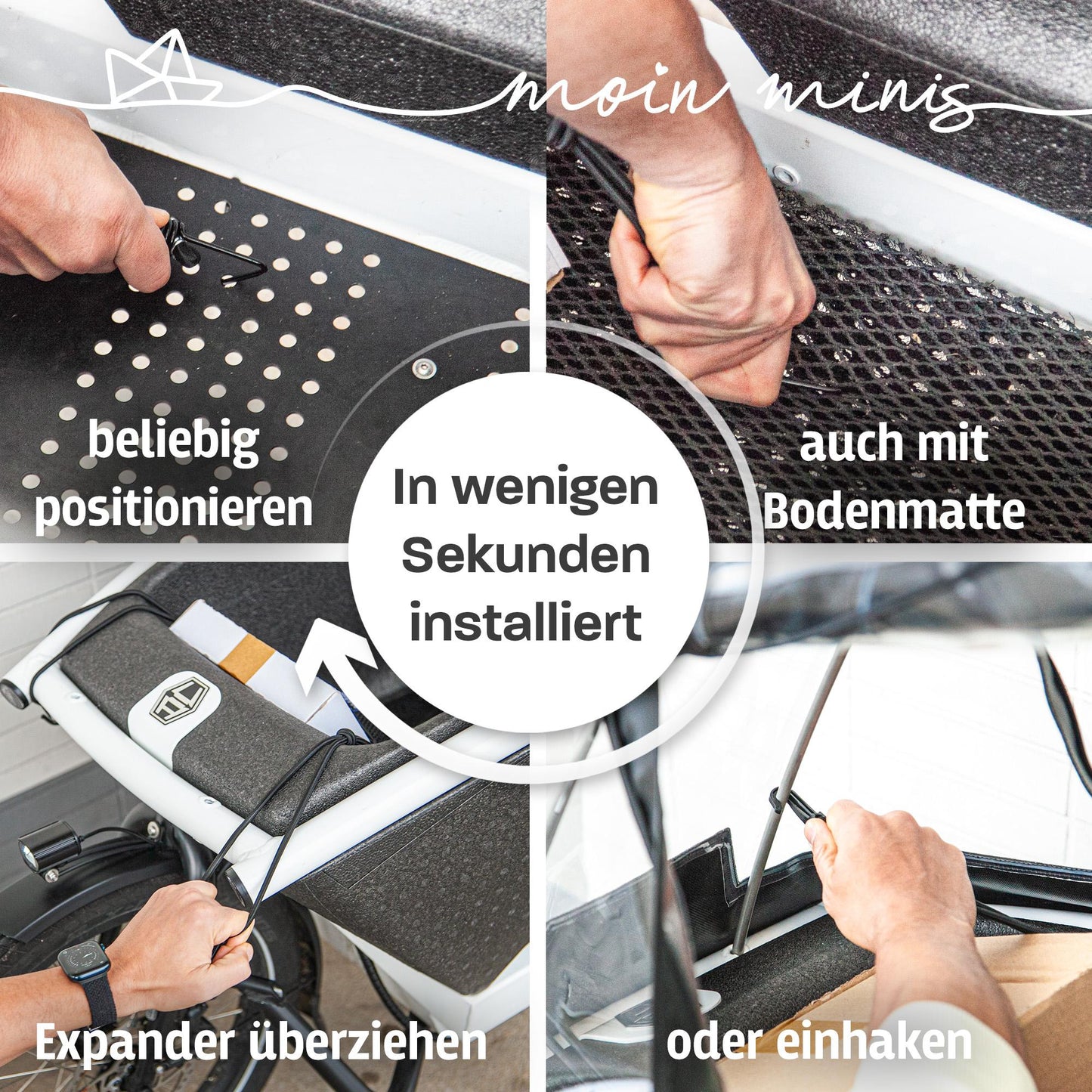 B - Ware: moin minis Gepäcknetz für Urban Arrow Family Lastenrad Fahhrad Cargo - 040parts - 4260715845006