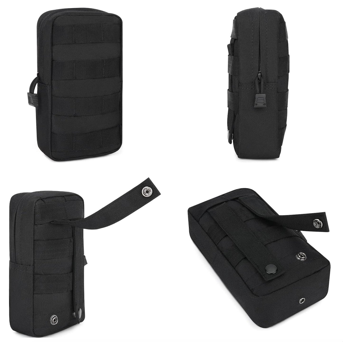 040 Parts Tactical Molle Pouch 20x12x5 cm Universal for Outdoor Travel Compatible with Molle Board Black