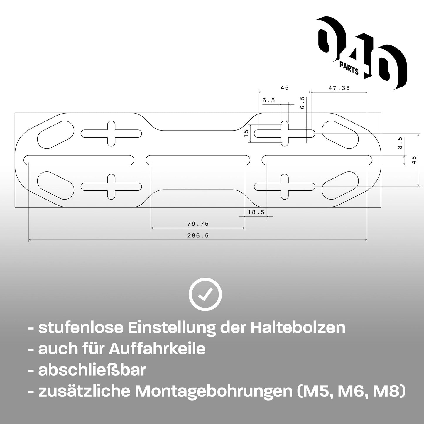 B-Ware: 040 Parts Magnetisk hållare för uppfärkiler och sandplattor extra variabel - Pro-variant även för Maxtrax
