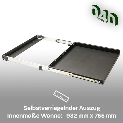 040 parts classic Heckauszug Schublade 750mm für T5 T6 T6.1 California (Comfortline Coast Ocean) Heckbox Gepäckauszug Schwerlastauszug Schiene - 040parts - 4260715845945
