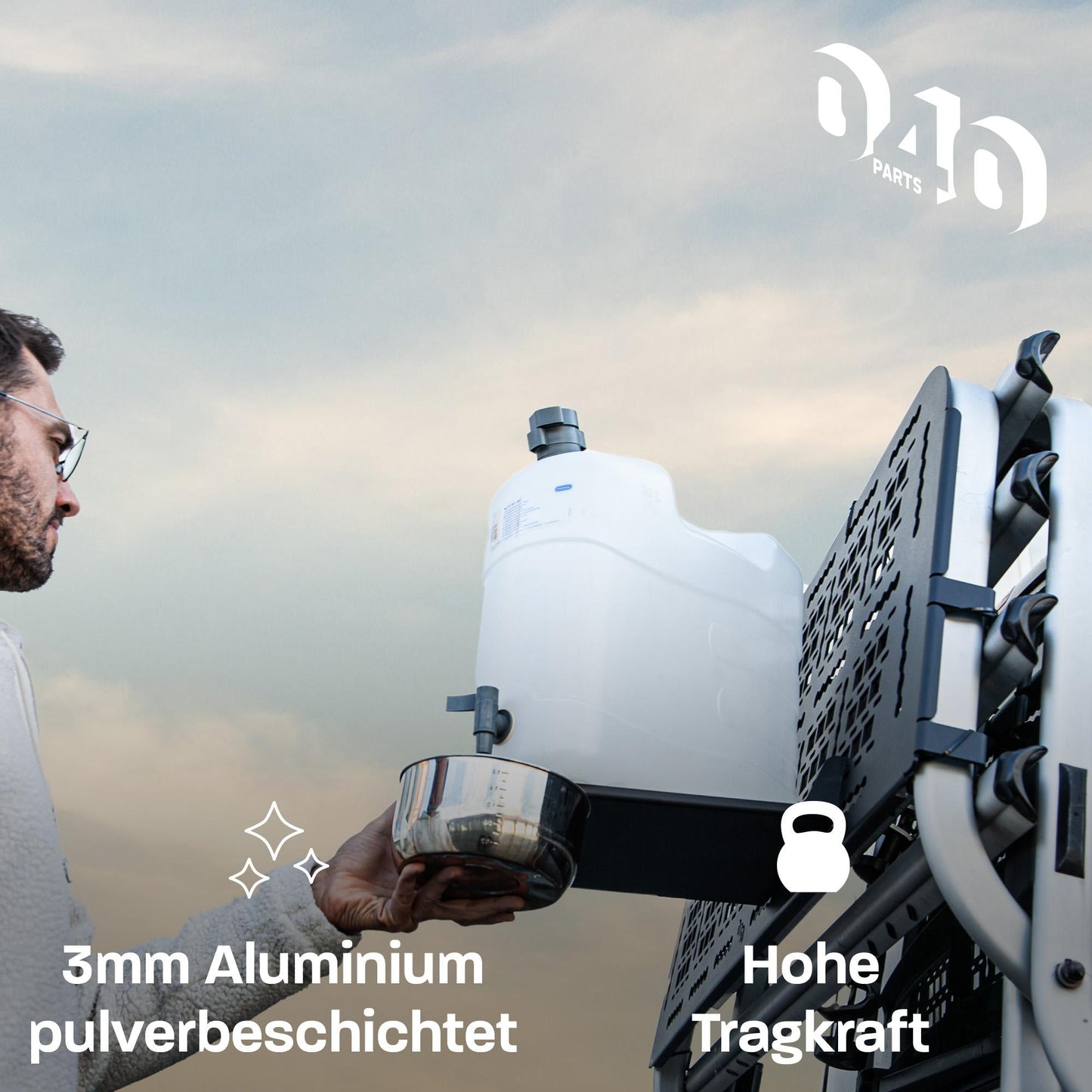 040 parts Einhängetisch 34x31cm für Molle Boards von 040 Parts Campingtisch Abstellfläche Klapptisch - 040parts - 4260715845884