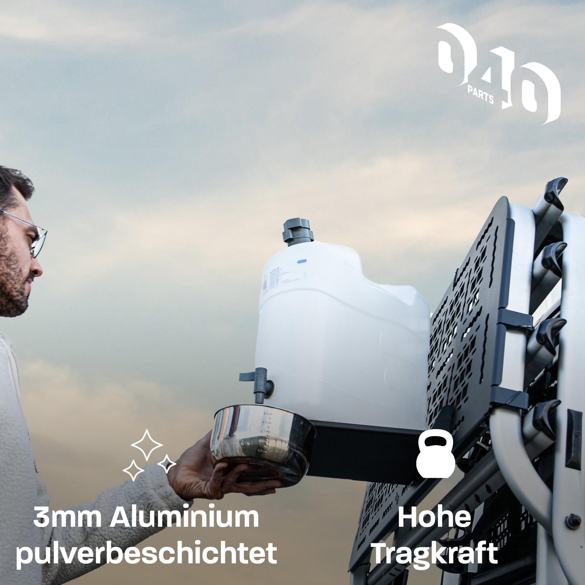 040 parts Einhängetisch 34x31cm für Molle Boards von 040 Parts Campingtisch Abstellfläche Klapptisch - 040parts - 4260715845884