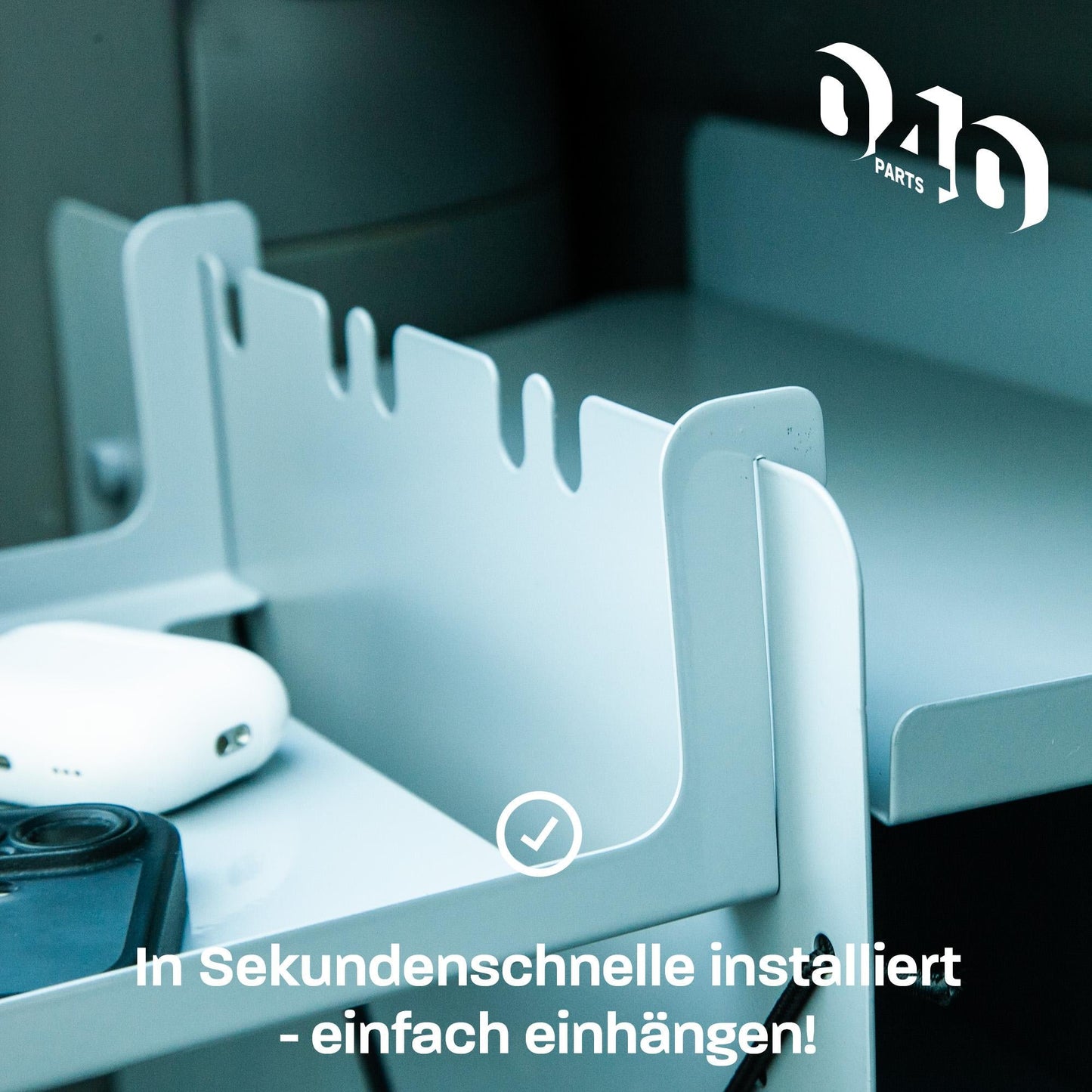 040 parts Einhängetisch grau für das Schuhregal die perfekte Ablage Campingtisch Beistelltisch - 040parts - 4260715845921