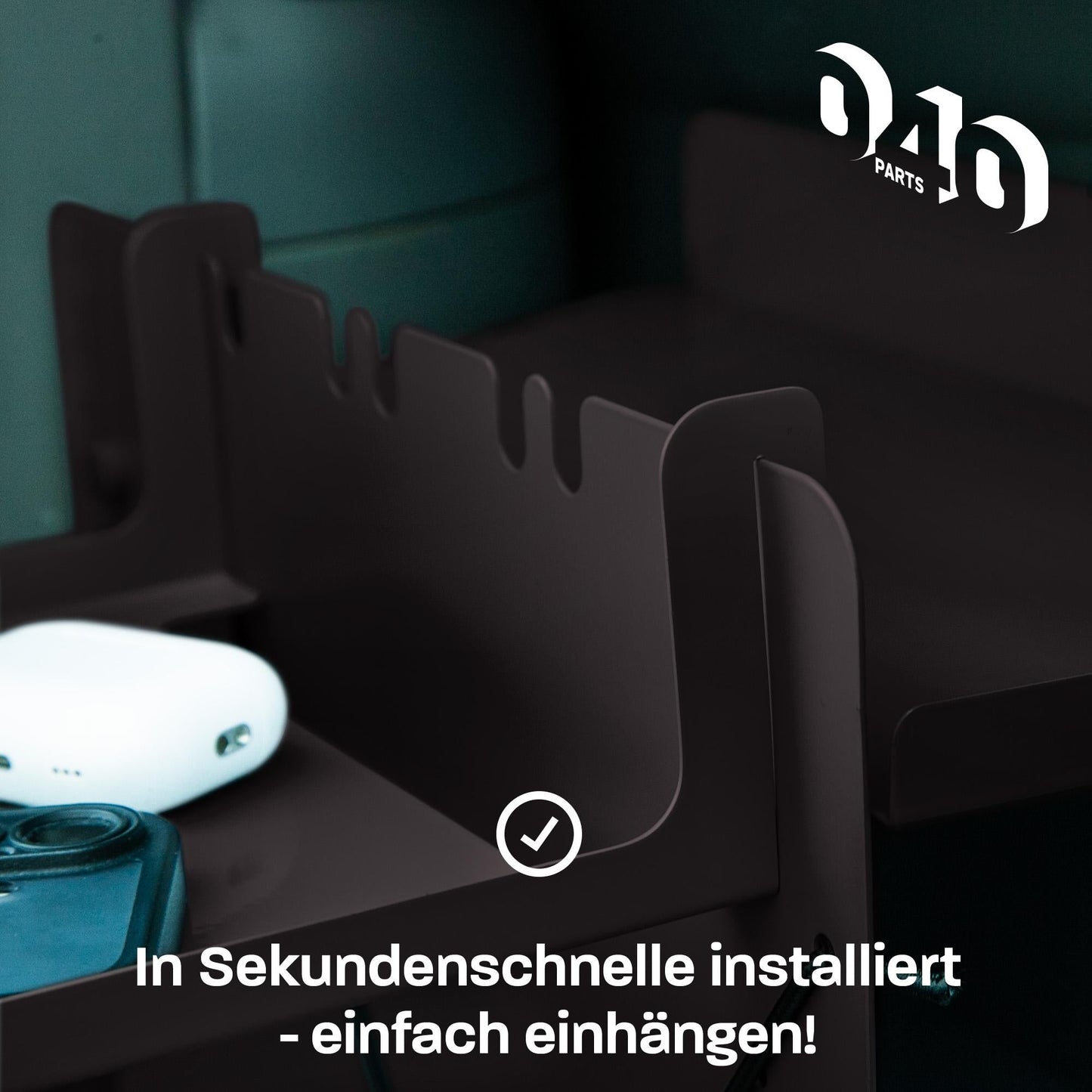 040 parts Einhängetisch schwarz für das Schuhregal die perfekte Ablage Campingtisch Beistelltisch - 040parts - 4260715845938