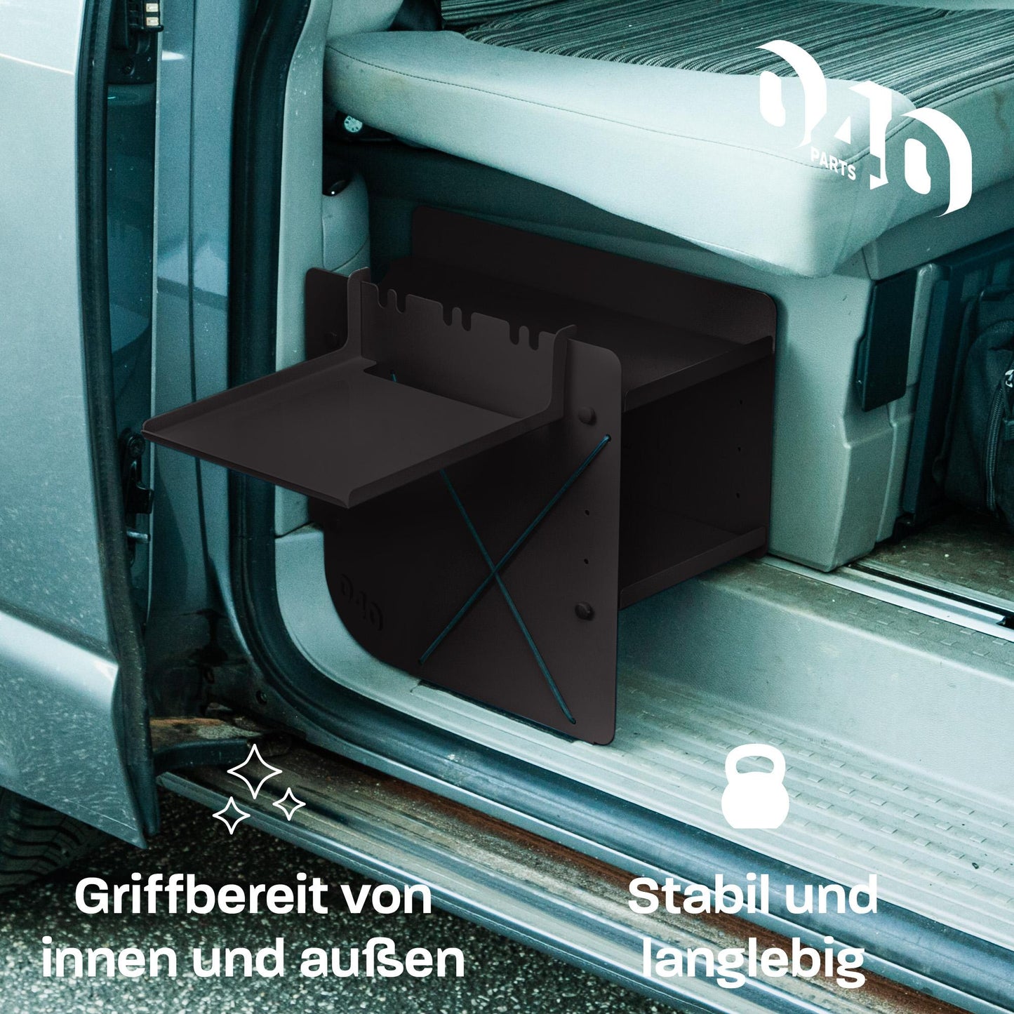 040 parts Einhängetisch schwarz für das Schuhregal die perfekte Ablage Campingtisch Beistelltisch - 040parts - 4260715845938