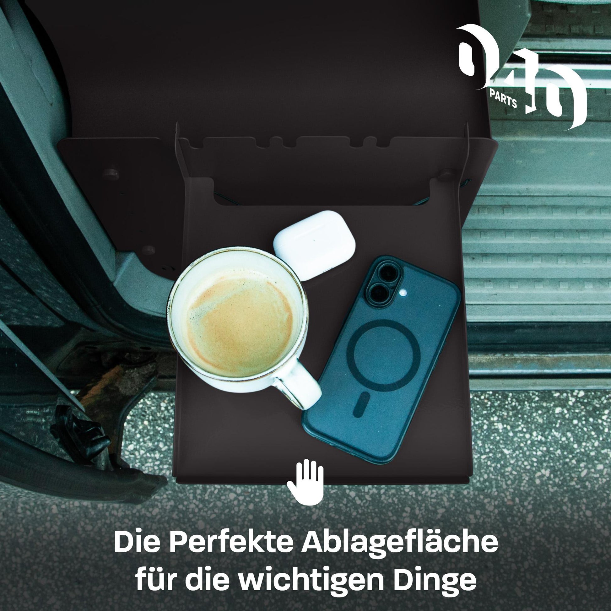 040 parts Einhängetisch schwarz für das Schuhregal die perfekte Ablage Campingtisch Beistelltisch - 040parts - 4260715845938