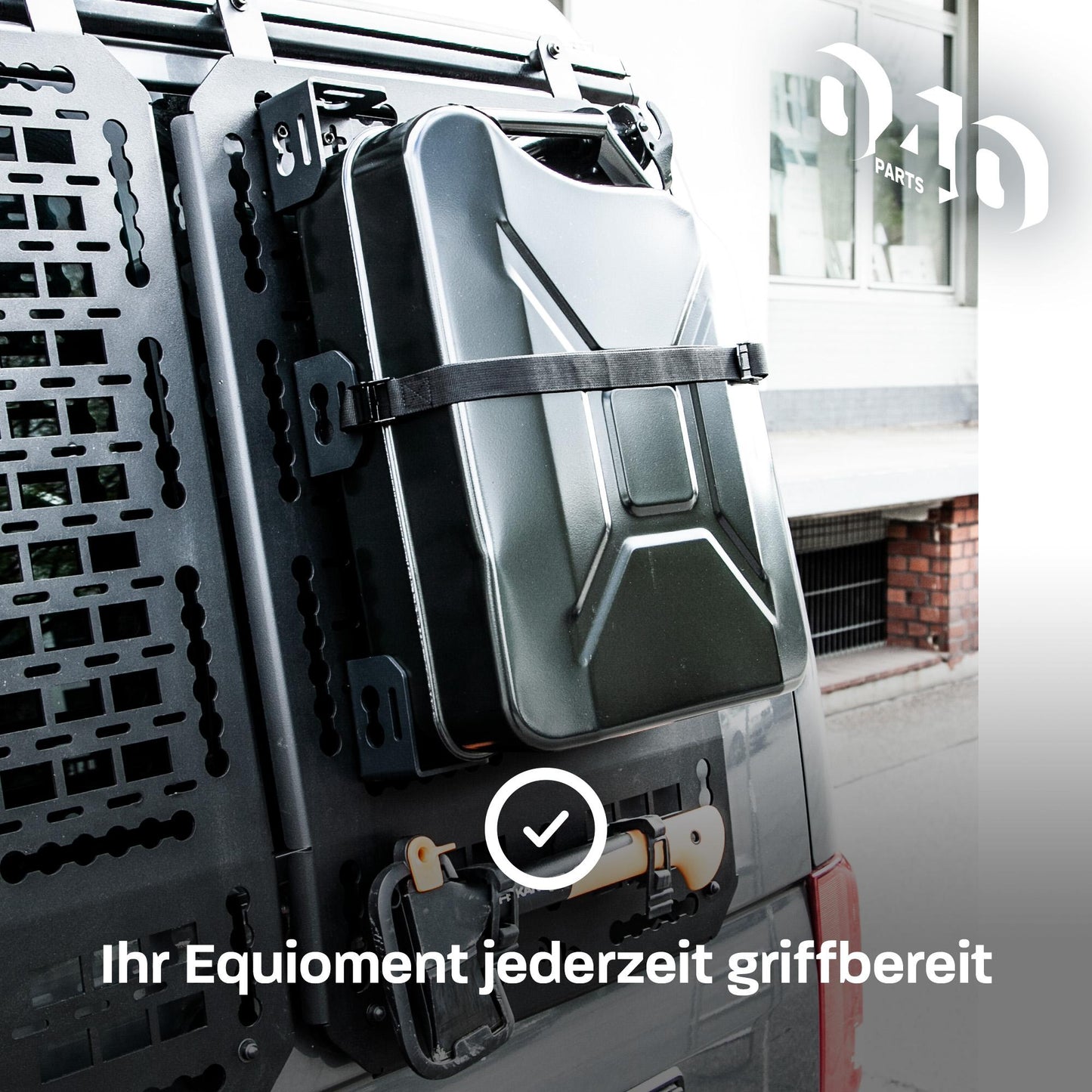 040 Parts einzelne Aluminium Kofferhalterung (Ecke) für Molleboard - Universell Einsetzbar, Pulverbeschichtet, für Schwere Lasten - 040parts - 4260715845242