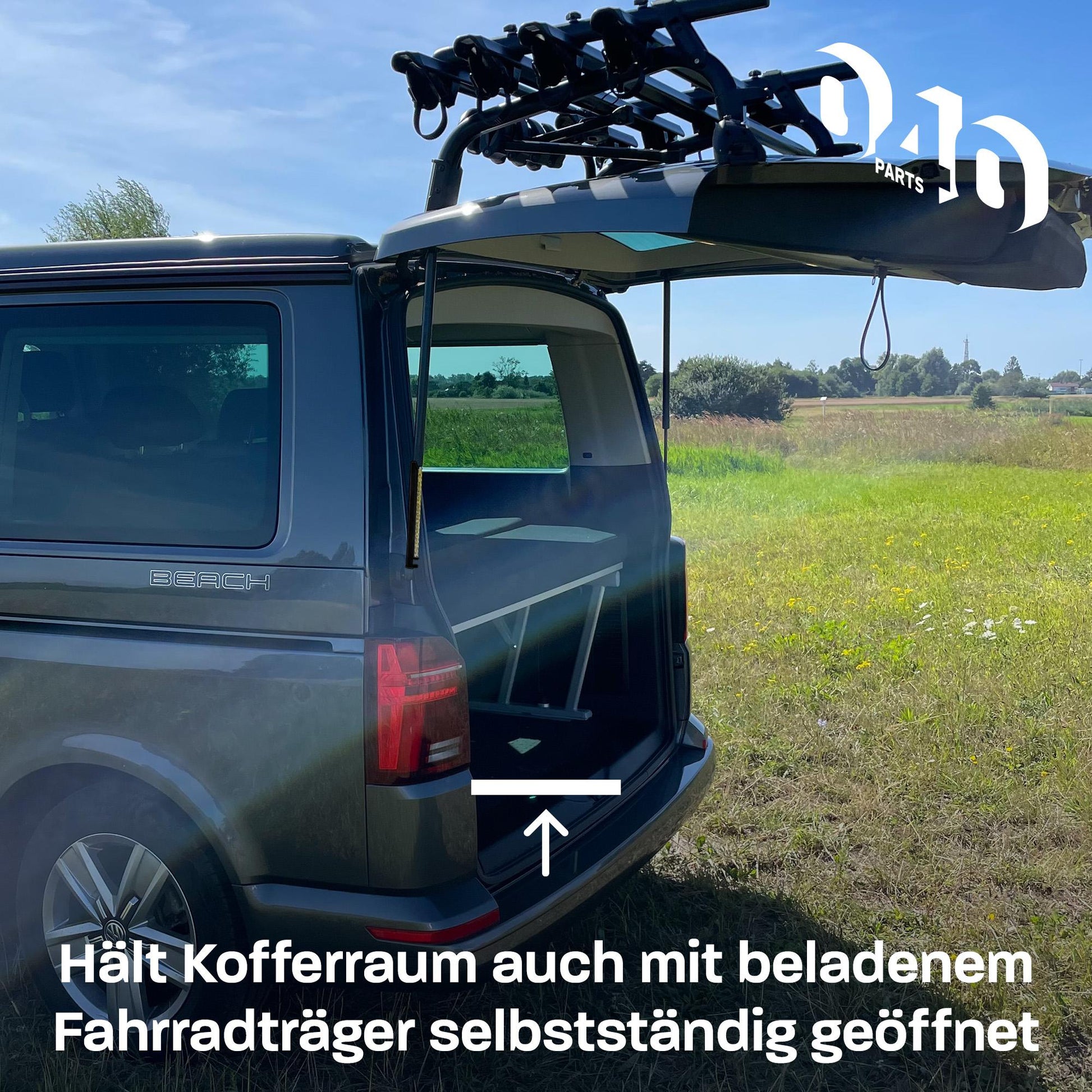 040 Parts Heckklappenaufsteller Stahl kompatibel für VW T5 California für VW T6 Cali für VW T6.1 California für Volkswagen Zubehör - 040parts - 4260715844122