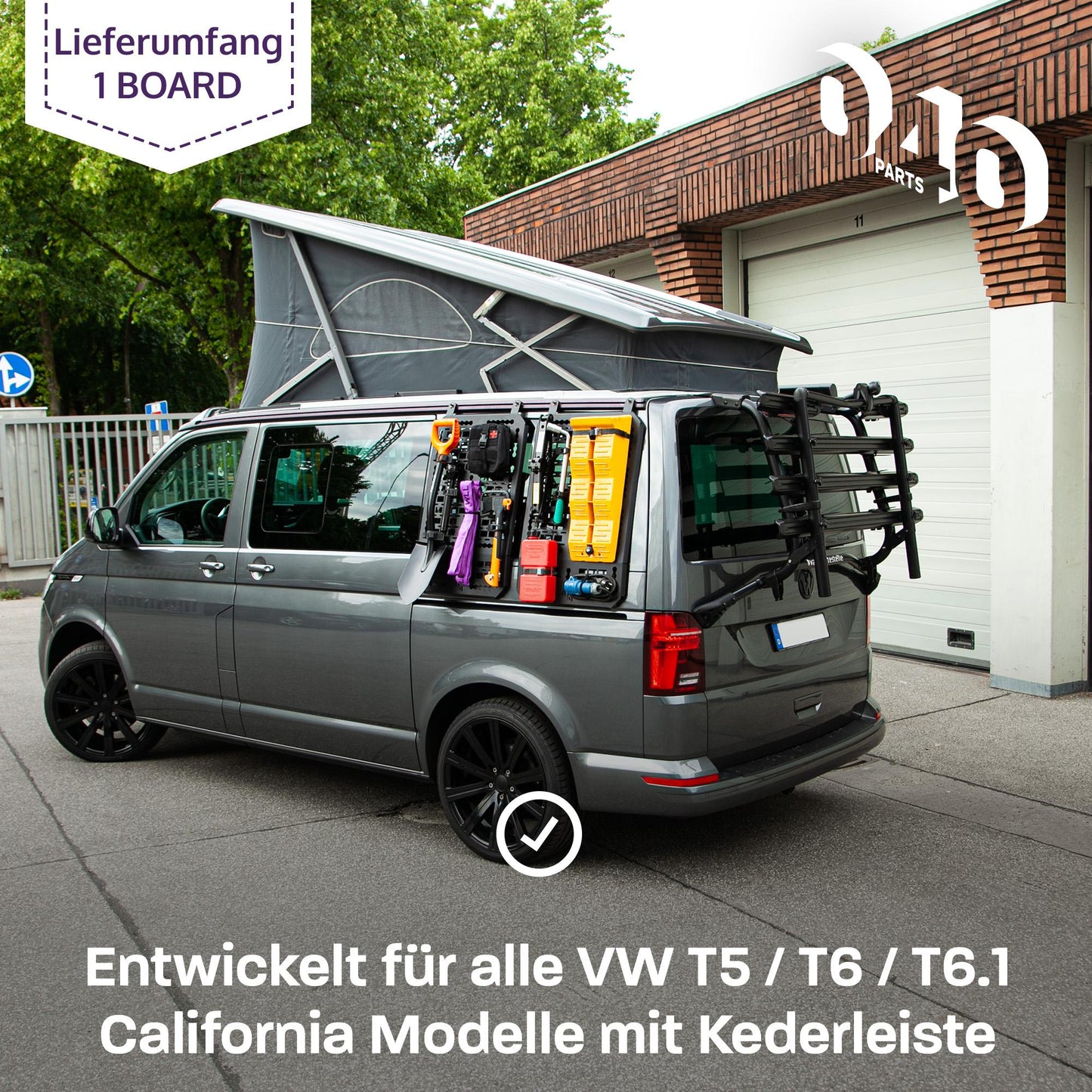 040 Parts Molle Board für VW T5 T6 T6.1 California Universelle Gerätehalterung und zusätzlicher Stauraum für Camping und Outdoor - 040parts - 4260715844641
