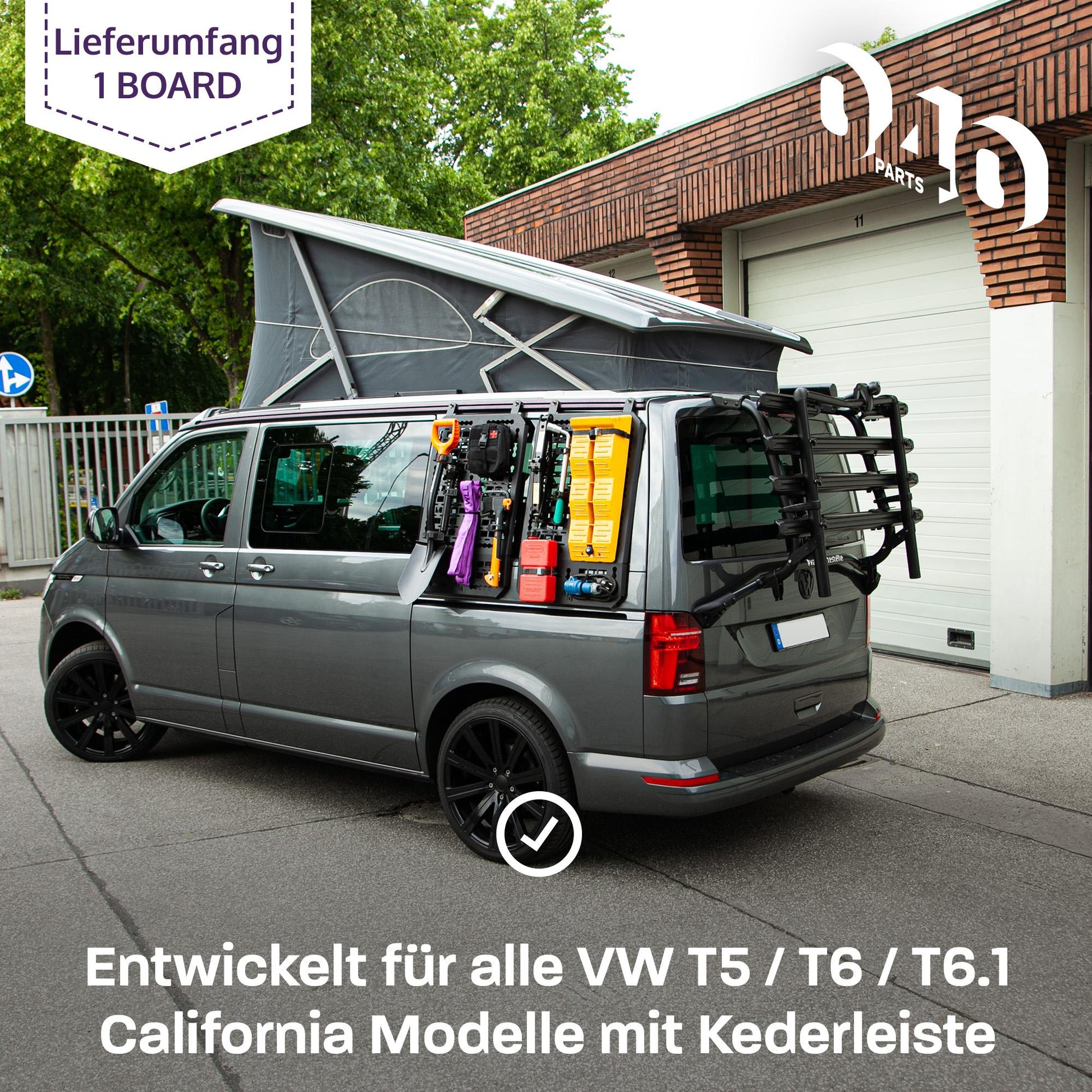 040 Parts Molle Board für VW T5 T6 T6.1 California Universelle Gerätehalterung und zusätzlicher Stauraum für Camping und Outdoor - 040parts - 4260715844641