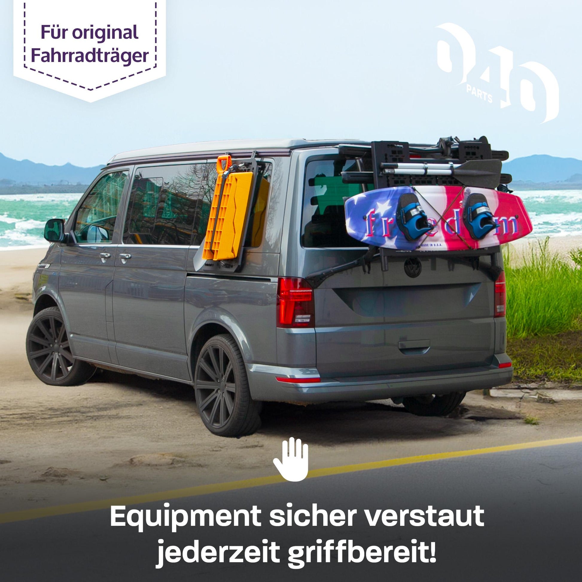 040 Parts Molle Board für VW T6.1 VW T6 original Fahrradträger und Thule WanderWay Gepäckträger Offroad Zubehör Toolboard Werkzeughalter - 040parts - 4260715844887