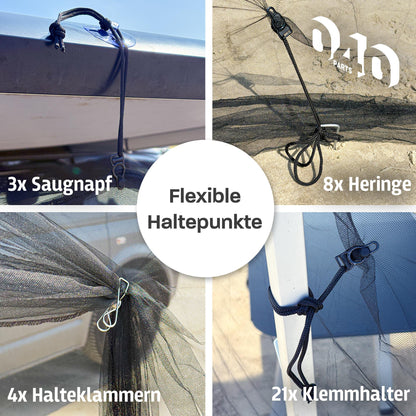 040 parts Moskitonetz für Markisen bei Campern Caravans Vans Wohnmobile und für den VW T5 T6 T6.1 California mit Thule, Fiamma oder Dometic Markisen - 040parts - 4260715845648