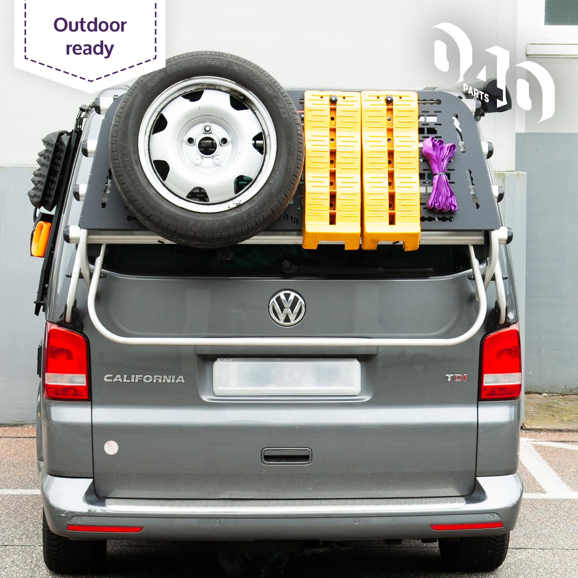 040 parts Reserveradhalter für VW T5, T6 und T6.1 Ersatzreifen kompatibel mit vielen Anderen Felgen Ersatzreifen Halter Ersatzrad Halter - 040parts - 4260715845488