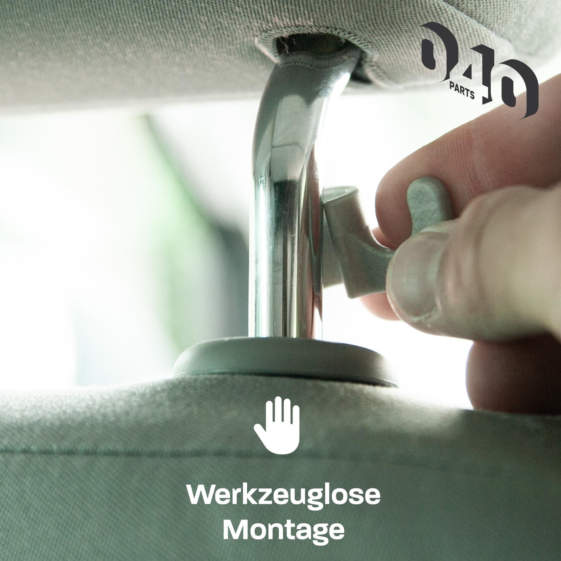040 Parts robustes 4er Hakenset für VW Kopfstütze - für viele Volkswagen, Seat, Audi und Skoda Modelle