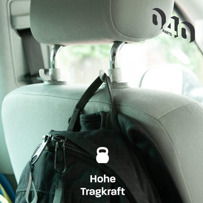 040 Parts robustes 4er Hakenset für VW Kopfstütze - für viele Volkswagen, Seat, Audi und Skoda Modelle - 040parts - 4260715844580