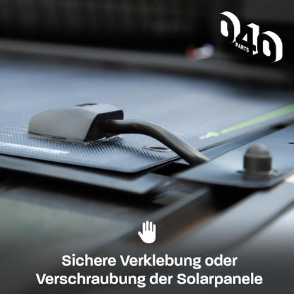 040 parts Solarzellen Halter Schwarz Halteplatte aus Aluminium für VW T5/T6/T6.1 California Semiflex Solarpanel