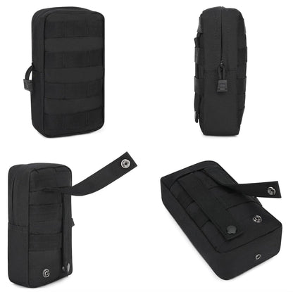 040 Parts Tactical Molle - Tasche 20x12x5 cm Universell für Outdoor Reise Kompatibel mit Molle - Board Schwarz - 040parts - 4260715845754