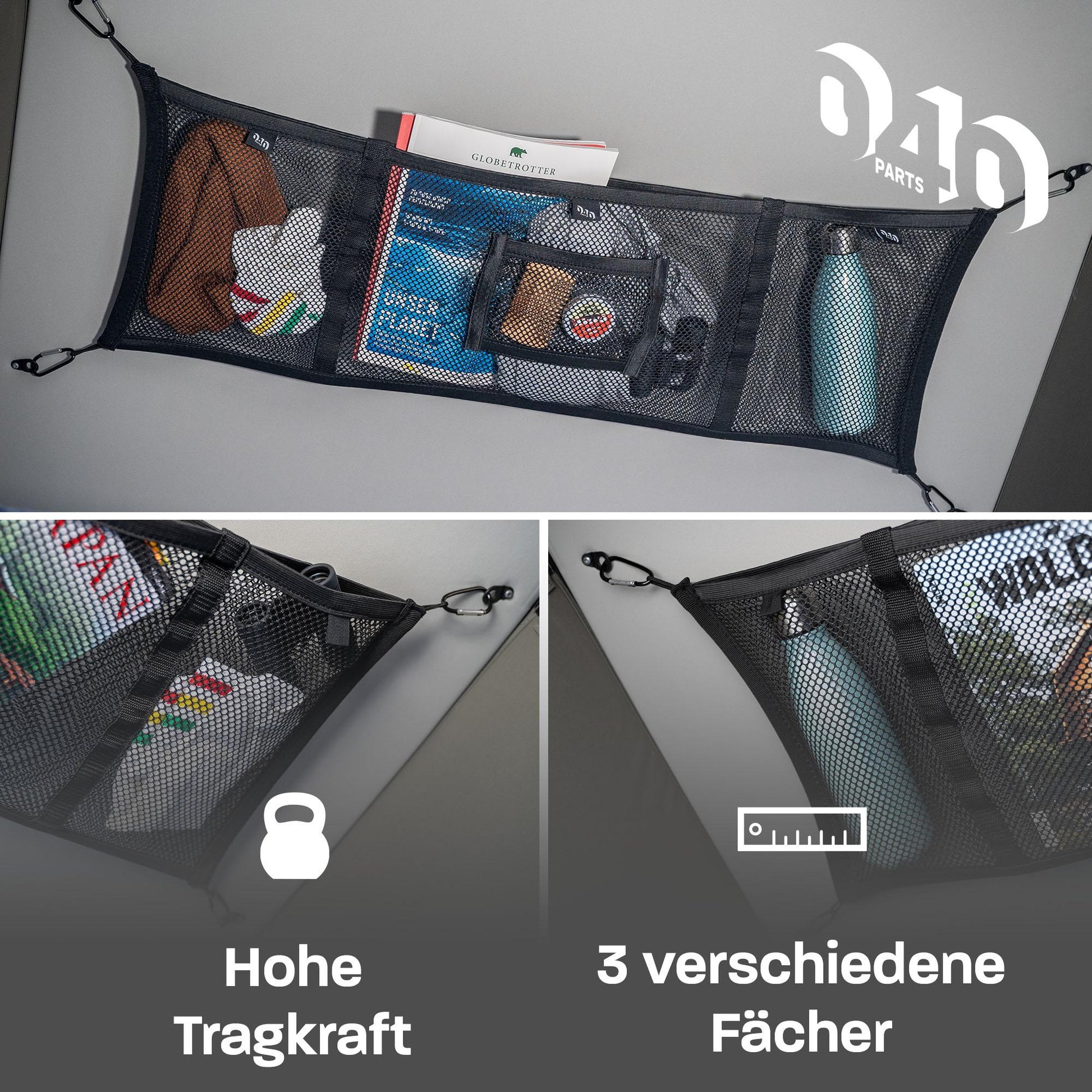 040Parts Aufbewahrungs - Netz für das Aufstelldach kompatibel mit VW T5 T6 T6.1 Multivan - 040parts - 4260715840704