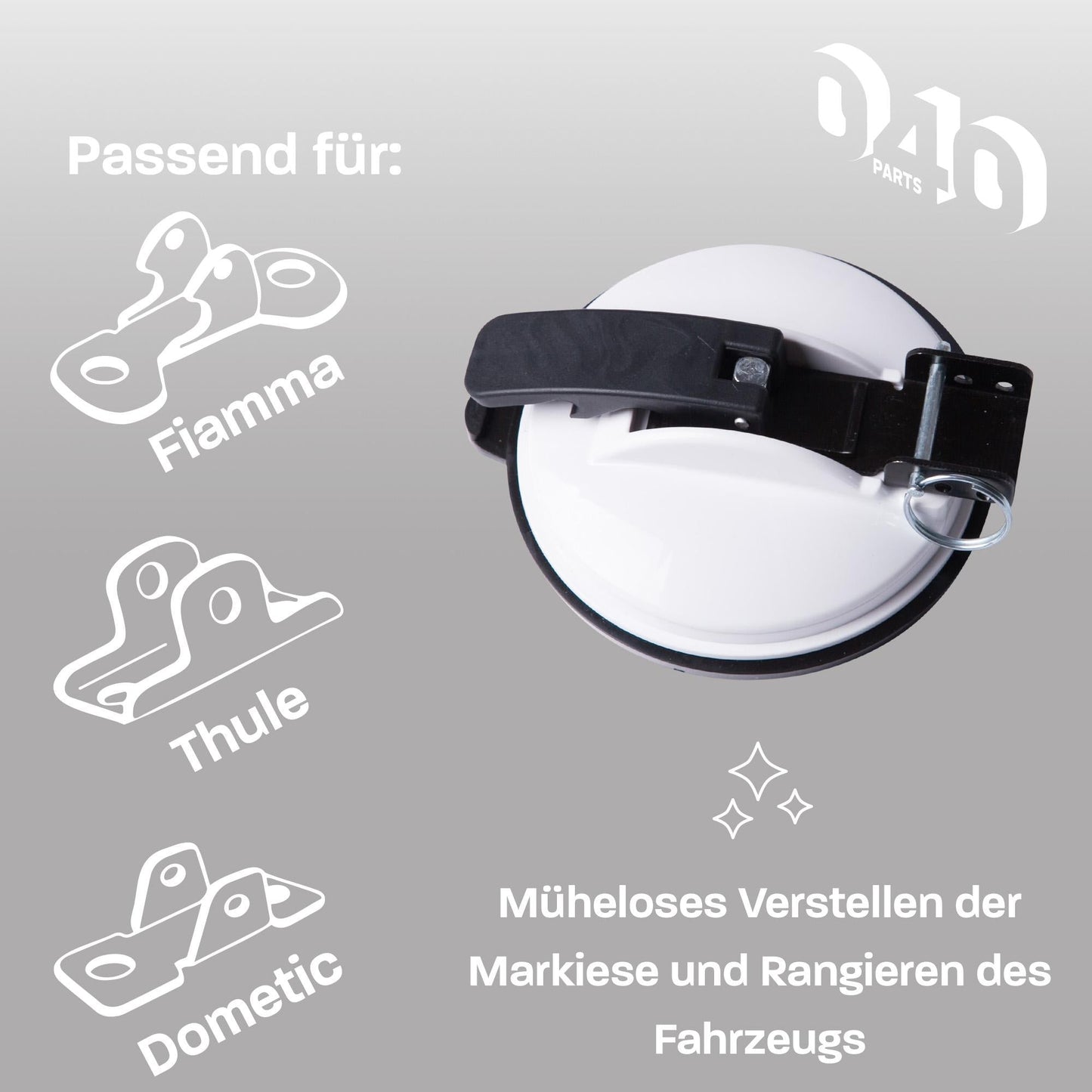 040Parts Camping Markisenhalter für Thule Fiamma Dometic Markiesen kompatibel mit VW T7 T6.1 T6 T5 - 2er Set - 040parts - 4260715844245