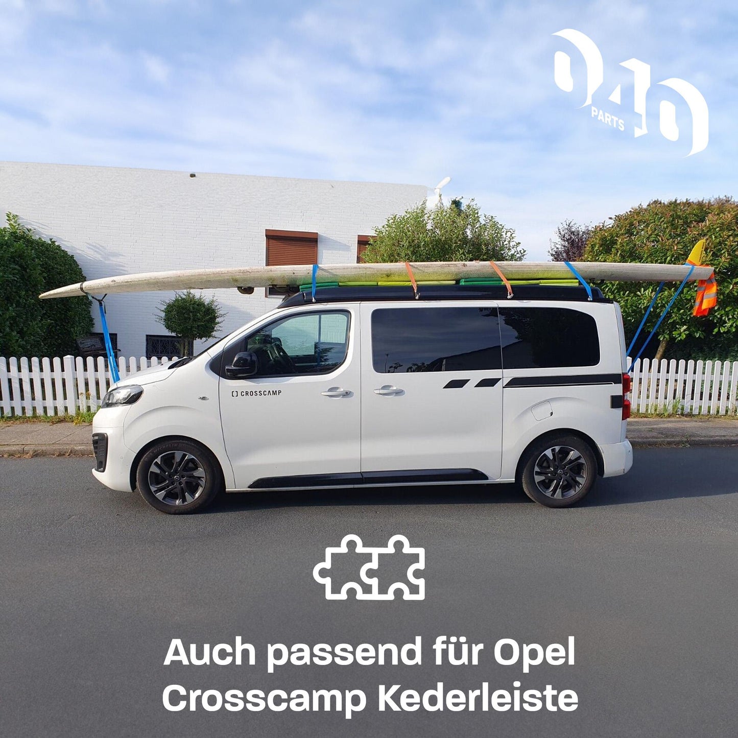 040Parts Edelstahl Zurrösen 4er Set für Dach - Schienen mit C - Profil für VW T5 T6 T6.1 oder Opel Crosscamp - 040parts - 4260715840681