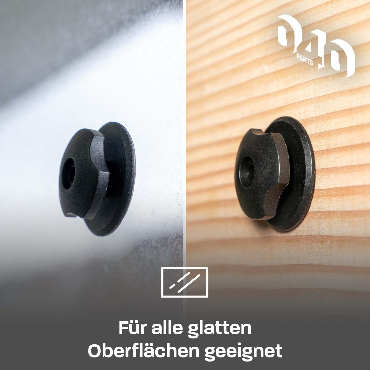 040Parts Gepäcknetz Aufbewahrungsnetz Halterung VW T5 T6 Multivan California Beach Caravelle Kunststoffhalter Klebehalterung - Ersatzteil: Halterung - 040parts - 4260715841121