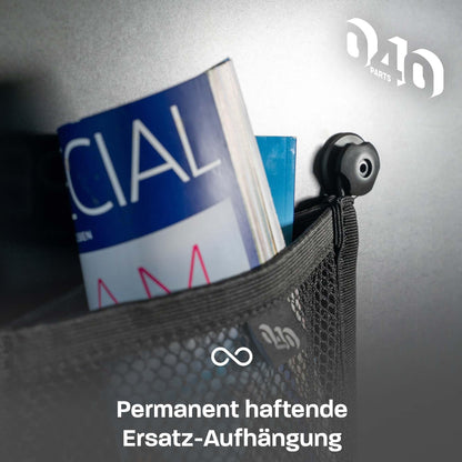 040Parts Gepäcknetz Aufbewahrungsnetz Halterung VW T5 T6 Multivan California Beach Caravelle Kunststoffhalter Klebehalterung - Ersatzteil: Halterung - 040parts - 4260715841121