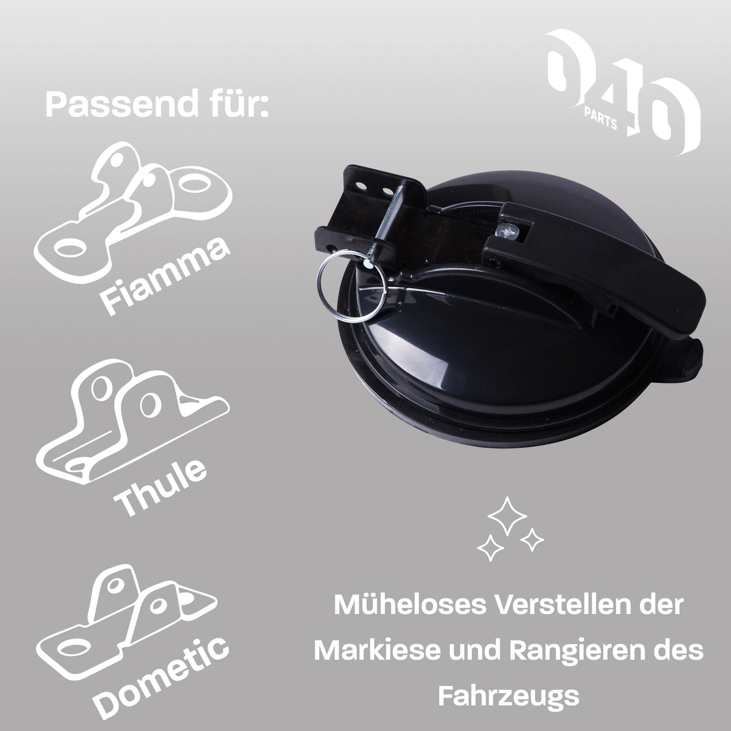 040Parts Markisenhalter Saugnapf für Thule Fiamma Dometic Markiesen kompatibel mit VW T7 T6.1 T6 T5 - 2er Set - 040parts - 4260715844252