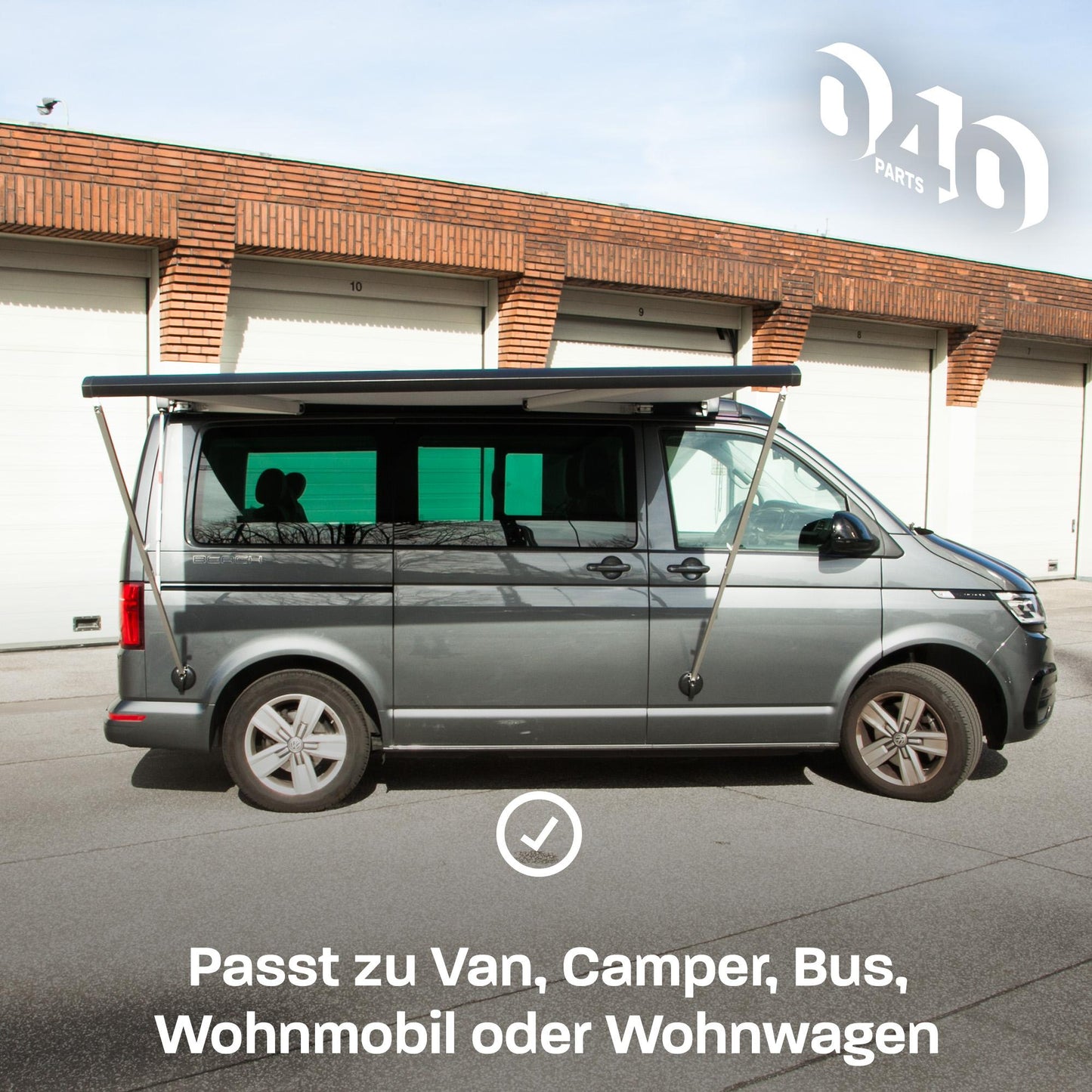 040Parts Markisenhalter Saugnapf für Thule Fiamma Dometic Markiesen kompatibel mit VW T7 T6.1 T6 T5 - 2er Set - 040parts - 4260715844252