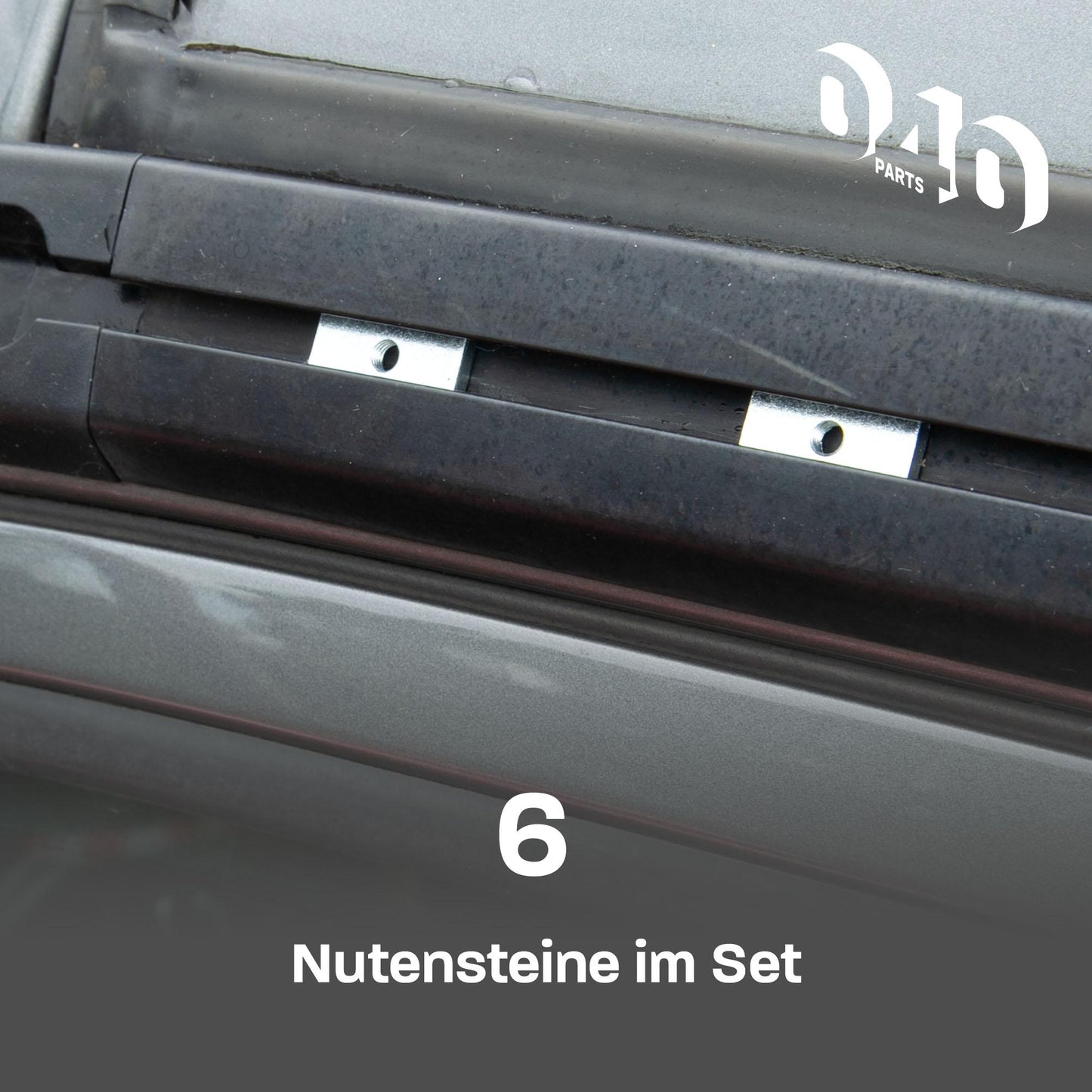 040 Parts 6er Set Kedersteine Nutenstein aus Stahl für VW T5 T6 T6.1 California mit M5 Gewinde - für Kederschiene Kederleiste