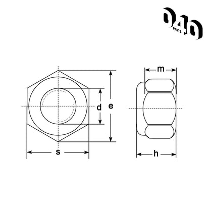 Sicherungsmutter DIN 985 M10 schwarz verzinkt