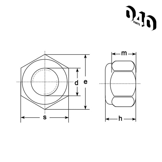 Sicherungsmutter DIN 985 M4 schwarz verzinkt