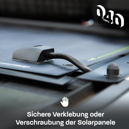 040 parts Solarzellen Halter Schwarz Halteplatte aus Aluminium für VW T5/T6/T6.1 California  Semiflex Solarpanel