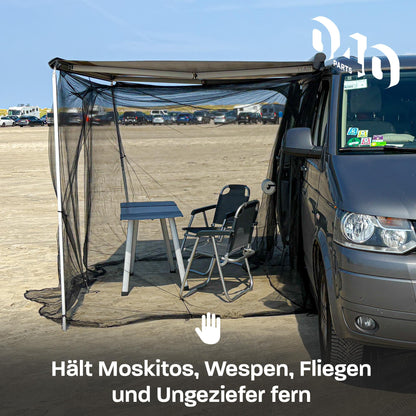 040 parts Moskitonetz für Markisen bei Campern Caravans Vans Wohnmobile und für den VW T5 T6 T6.1 California mit Thule, Fiamma oder Dometic Markisen