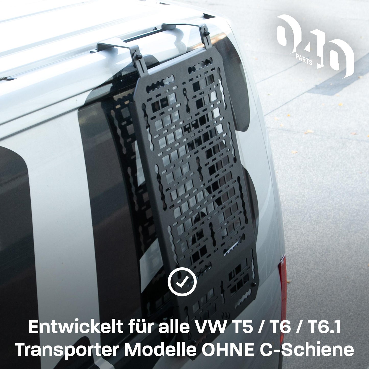 040 Parts Molle Board para VW T5 T6 T6.1 Transporter o Multivans sin riel en C Soporte universal para dispositivos