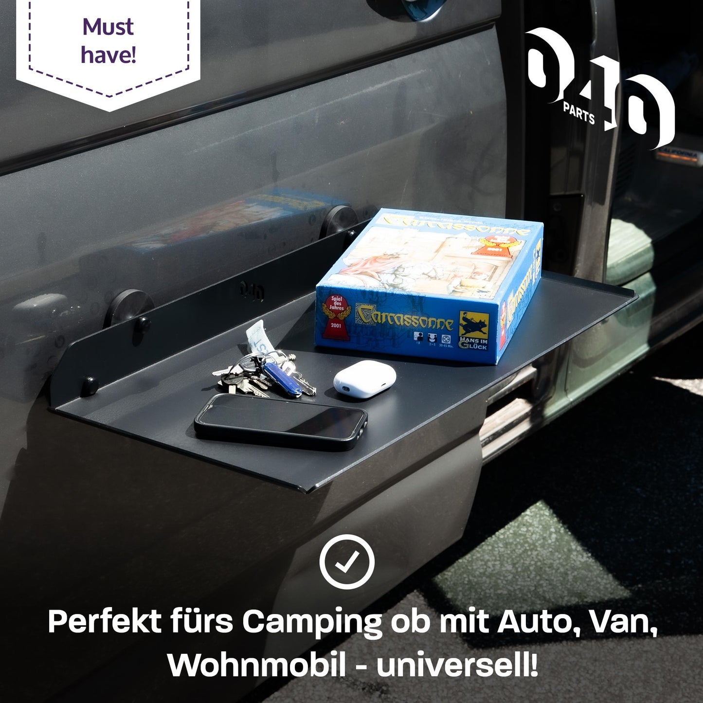 040 Parts Magnetic Table 50x35x8cm high load capacity for Van Camper Motorhome Car