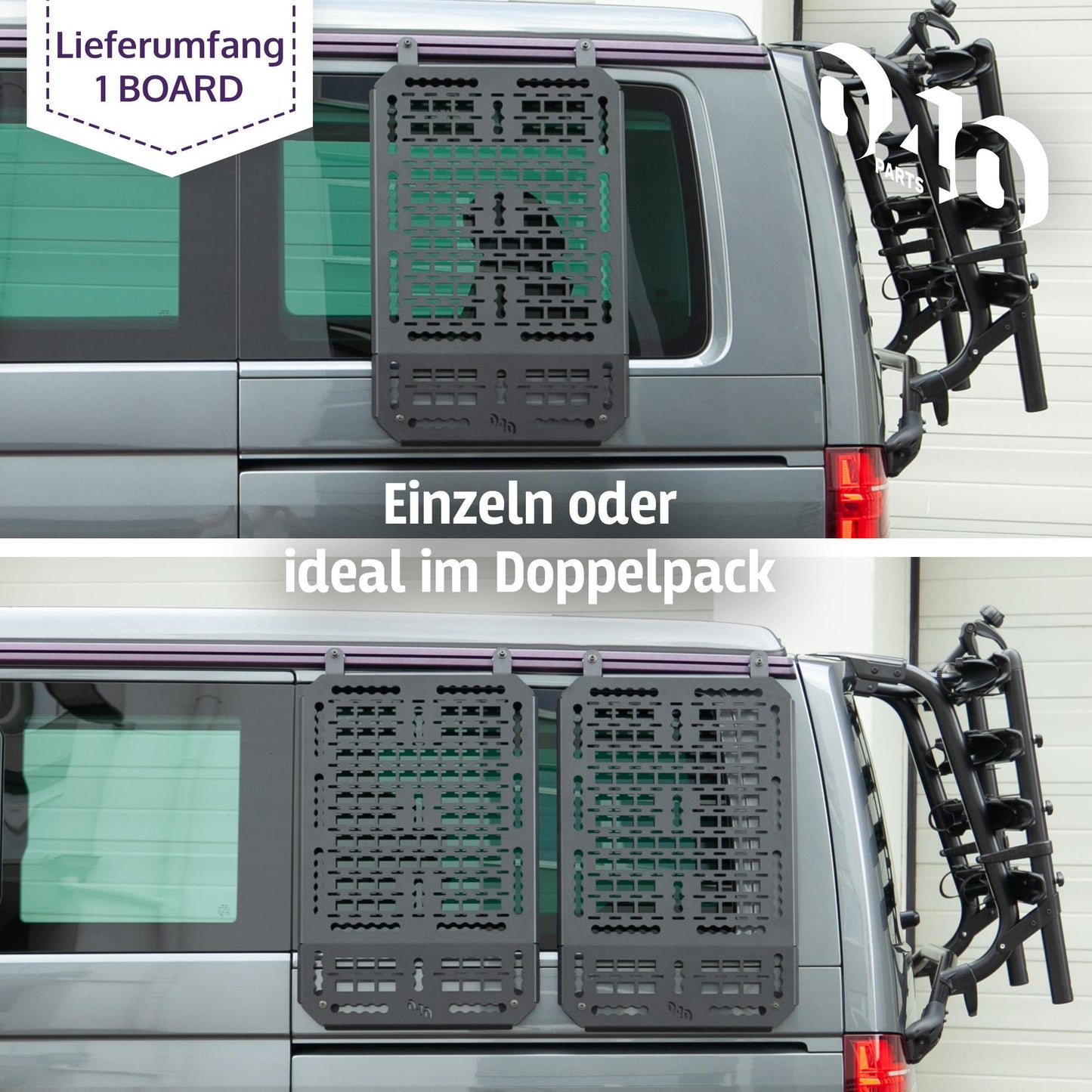 040 Parts Molle Board für VW T5 T6 T6.1 California Universelle Gerätehalterung und zusätzlicher Stauraum für Camping und Outdoor