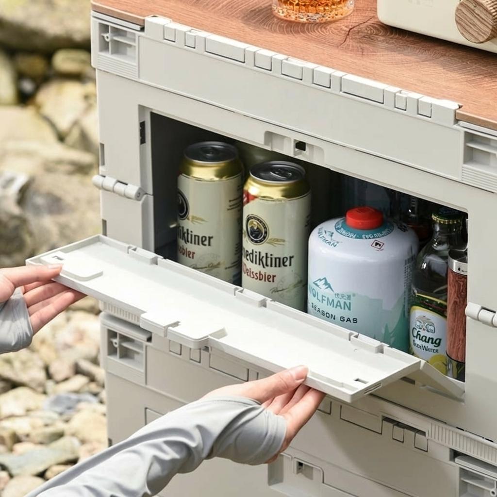 040Parts Faltbox 65L klappbar grau  stapelbare Transportbox mit Klappdeckel Kofferraum Organizer Aufbewahrungsbox faltbar