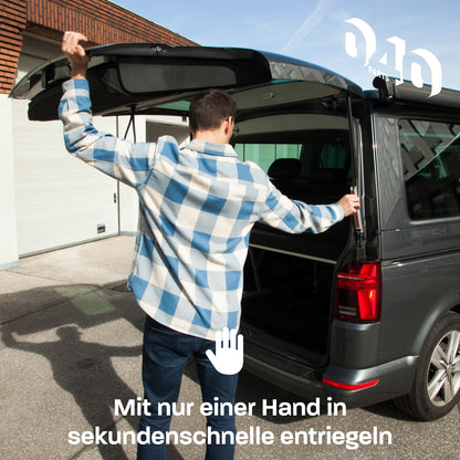 040Parts Heckklappenaufsteller BREIT kompatibel für VW T5, T6, T7 Transporter Zubehör oder Multivan Zubehör Heckklappenunterstützung